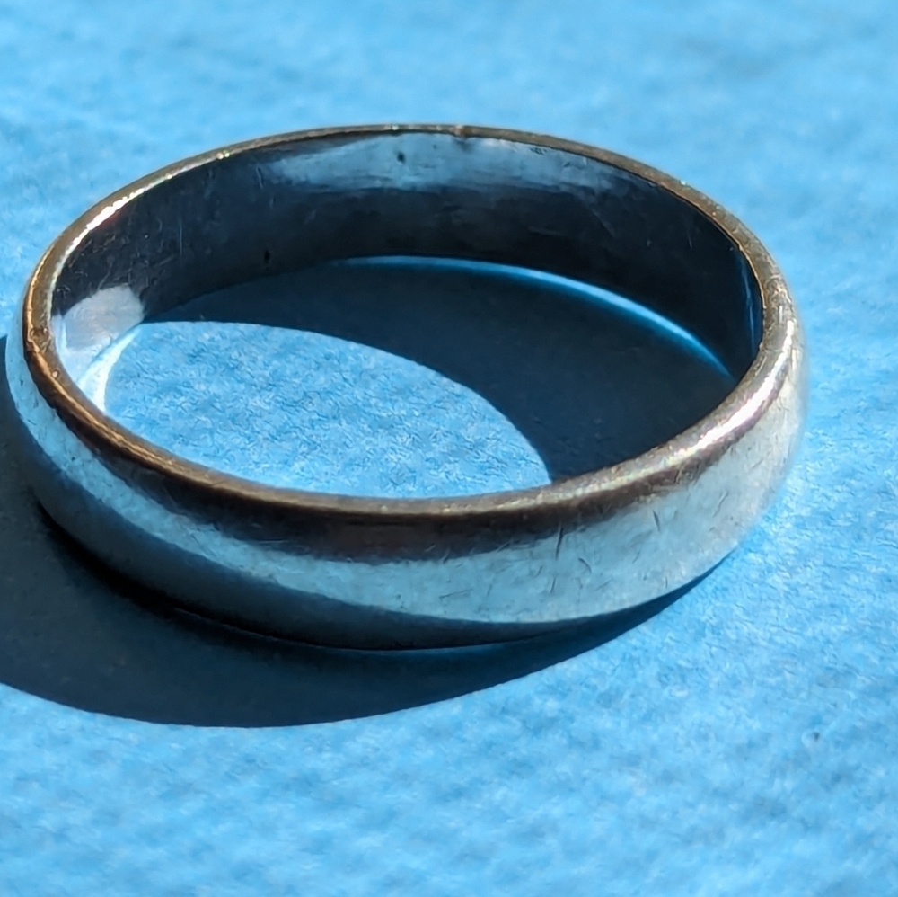 Sterling Silver 925 wedding band ring size 12 , unisex, silver ring vintage